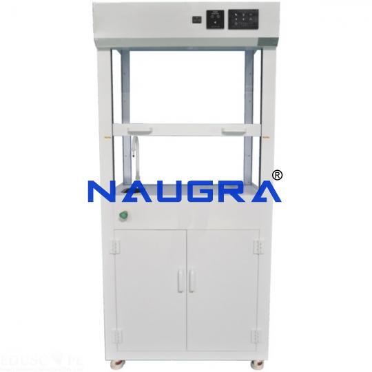 TVET Polypropylene Inverted Mobile Fume Cabinet - TVET Lab Equipment Manufacturer India