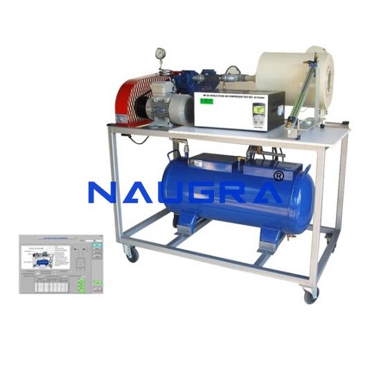 Single Stage Air Compressor Setup with Data Acquisition - TVET Lab Equipment Manufacturer India